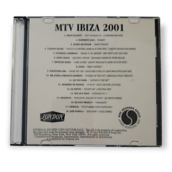 MTV Ibiza 2001 Mix CD - Various Artists [2001 Promotional‎ CD] - Picture 1 of 2